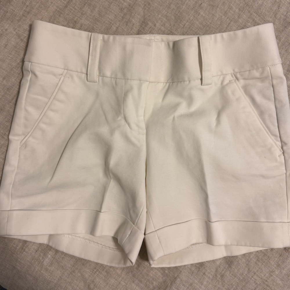 Vince Camuto Cream High Waist Shorts